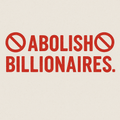 Abolish Billionaires Sticker Red